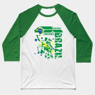 Brazil Football Brazilian Flag Fan Memorabilia Baseball T-Shirt